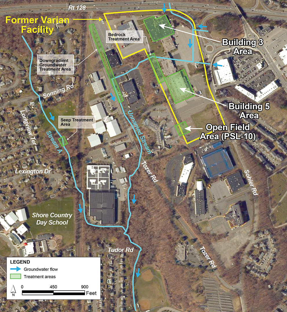 Map of former Varian site
